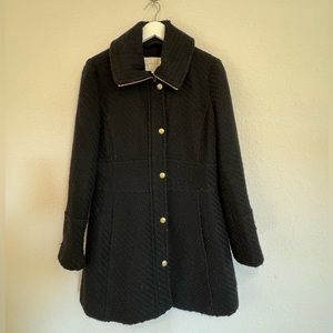Jessica Simpson wool chevron knit coat with gold buttons size M